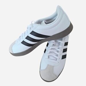 Worn ONCE Adidas Women's White and Black Sneakers